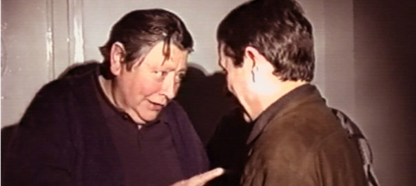 Paco Muñoz amb Ovidi Montllor en un acte en homenatge a Joan Fuster l'any 1993 a l'Olleria