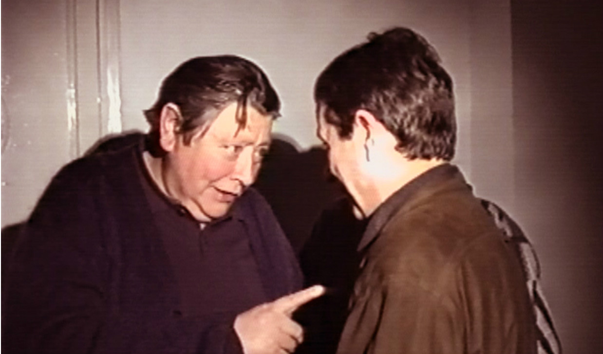 Paco Muñoz amb Ovidi Montllor en un acte en homenatge a Joan Fuster l'any 1993 a l'Olleria