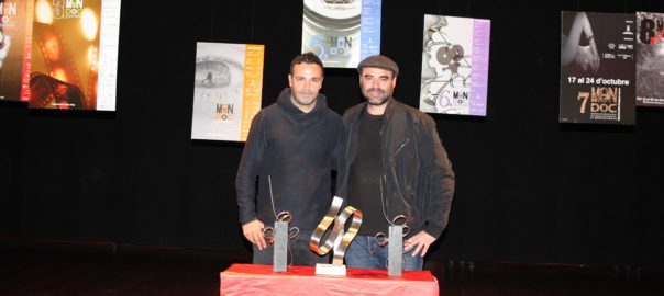 Els directors premiats, Natxo Leuza (esq.) i Xavier Baig