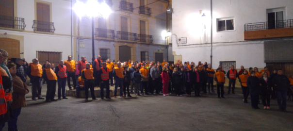 Concentració a Llutxent al final de la manifestació (@UnioLlauradors)