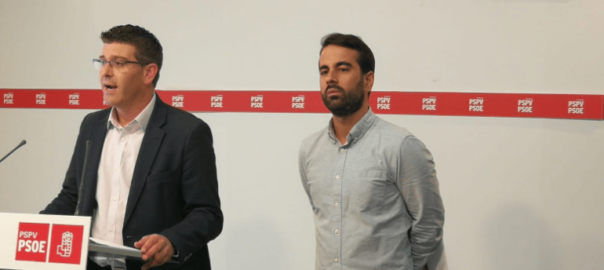 José Muñoz amb Jorge Rodríguez en un acte del del PSPV-PSOE
