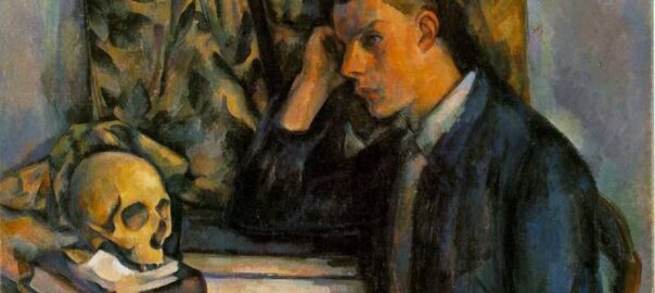 Fragment 'Home jove amb una calavera', de Paul Cézanne