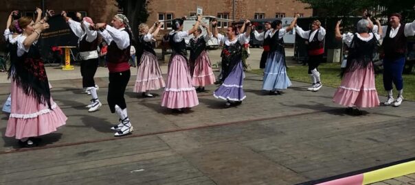 Grup de danses populars de Quatretonda a l'Europeade 2019 a Frankenberg (Alemanya)