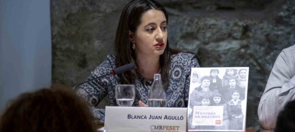 Blanca Juan en la presentació del llibre a València. Fotografia: uv.es