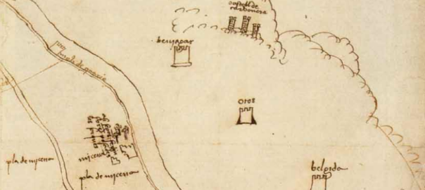 Mapa de 1499 reproduït al llibre (Arxiu del Regne de València)