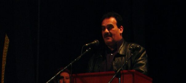 Vicente Llop en l'acte de presentació de la Trobada d'Escoles en Valencià de 2004 a l'Olleria