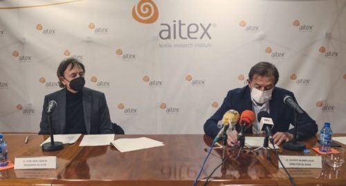 El president d'AITEX, León Grau, amb el director general, Vicente Blanes