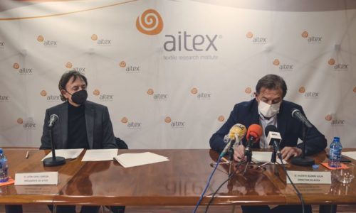 El president d'AITEX, León Grau, amb el director general, Vicente Blanes