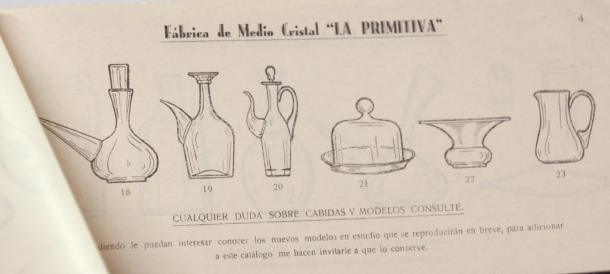 Catàleg de productes de vidre de l'Olleria de 1933 aportat al programa per Jovi Vidal en la primera temporada