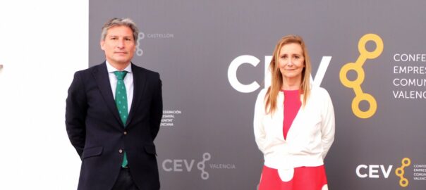 Javier Cabedo i Eva Blasco, presidenta de CEV-València