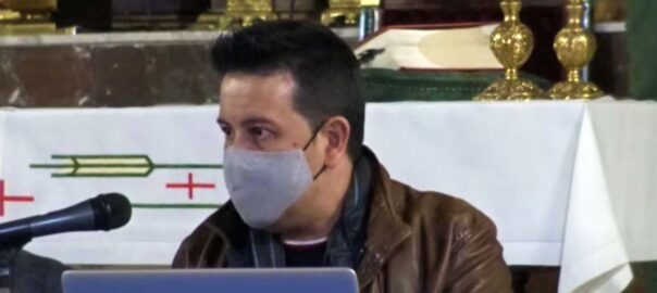 L'historiador Abel Soler en la presentació del projecte del llibre sobre els fets de la Germania