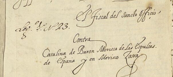 Foto: Fragment de la portada de l’expedient del procés inquisitorial.