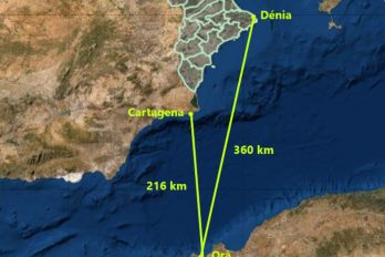 Mapa de distàncies Dénia-Cartagena-Orà