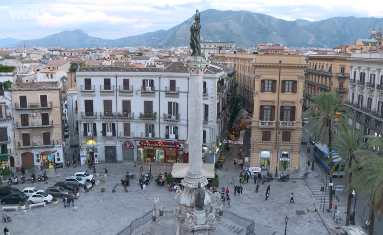 Plaça de san Domenico, on es feren autos de fe els anys 1610, 1612, 1614, 1615, 1617 i 1618. Cortesia Comune di Palermo.