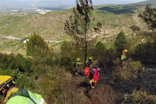 Extingit l’incendi de la Covalta que ha cremat tres hectàrees